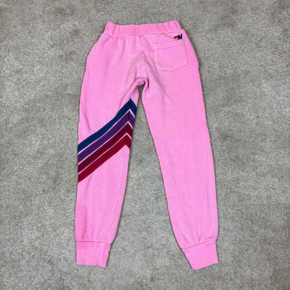 Aviator Nation Chevron 5 Stripe Joggers Sweatpants Youth 8 Retro Kidcore Lounge - Picture 3 of 10